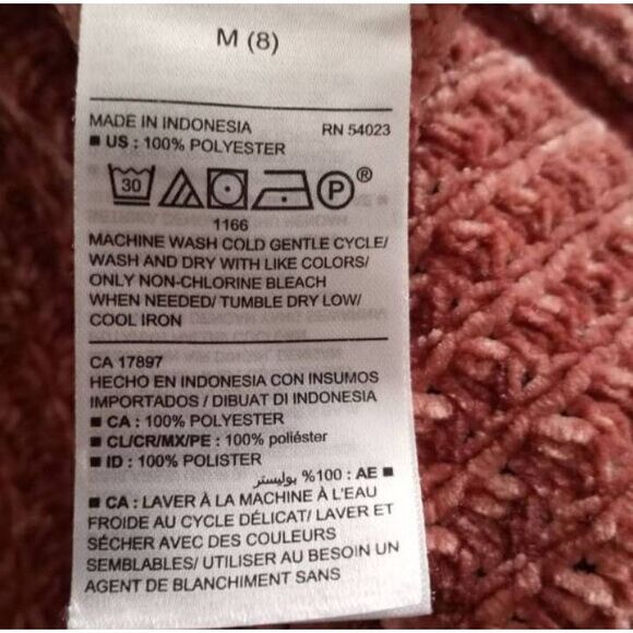 OLD NAVY DUSTY PINK CROPPED HOODIE SZ.M EUC. - Picture 7 of 7